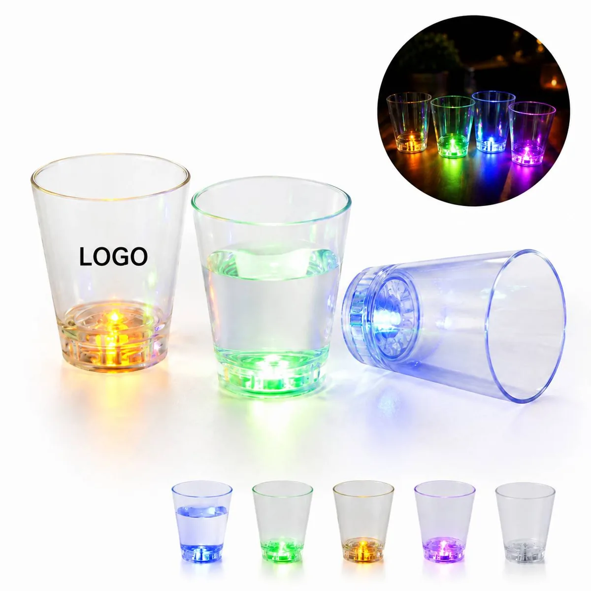 LED Pineapple Shot Glasses Glow Cups for Party Favors