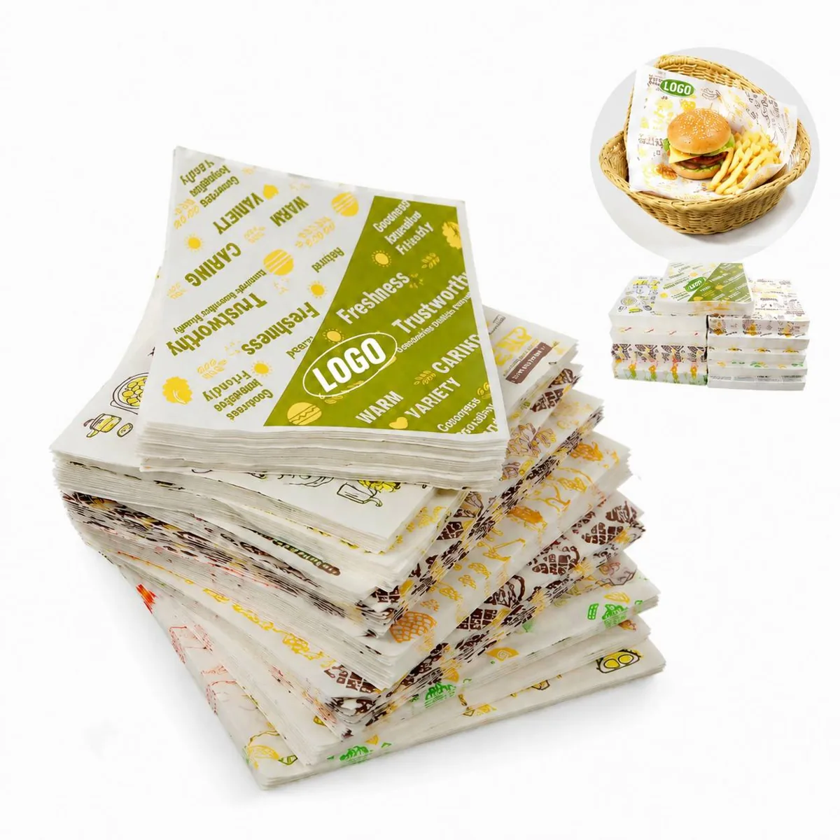 Eco Friendly Greaseproof Food Wrapping Sheets
