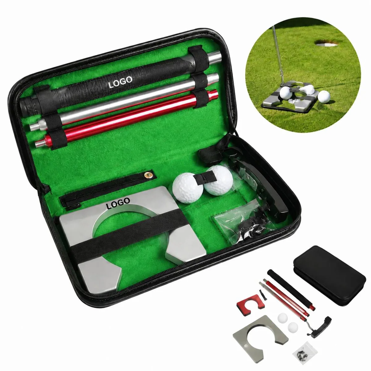 Golf Starter Set with 2 Balls, Tees, Pivot Stick, Precision