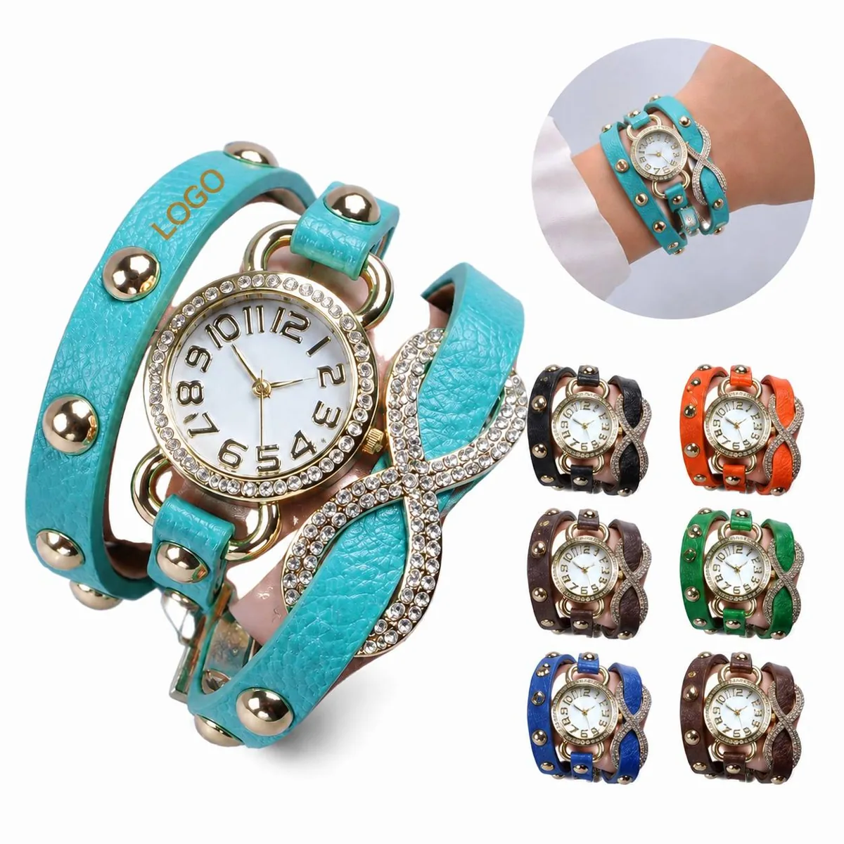 Women's Genuine Leather Watch Classic Round Dial Elegant