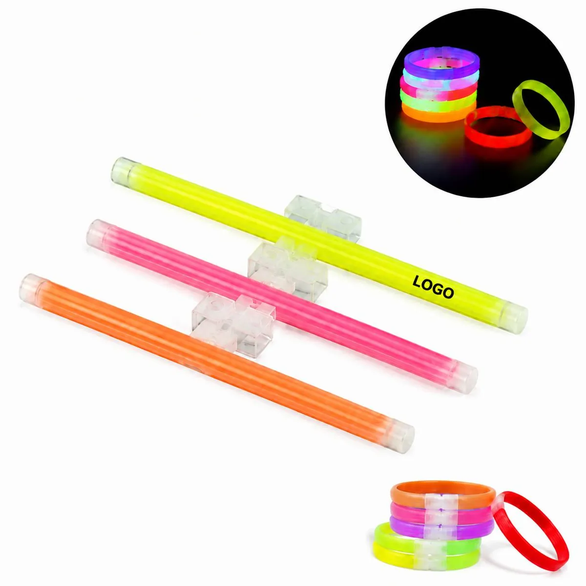 Customizable Light Up Bracelet for Events, Glow Party Favors