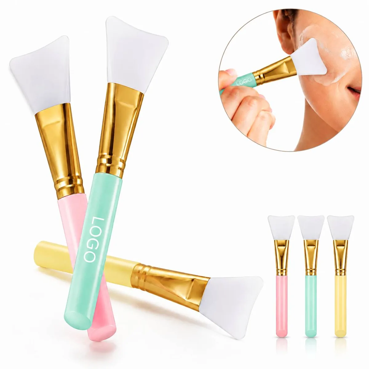 Silicone Facial Mud Mask Spreader Brush, Soft Flexible