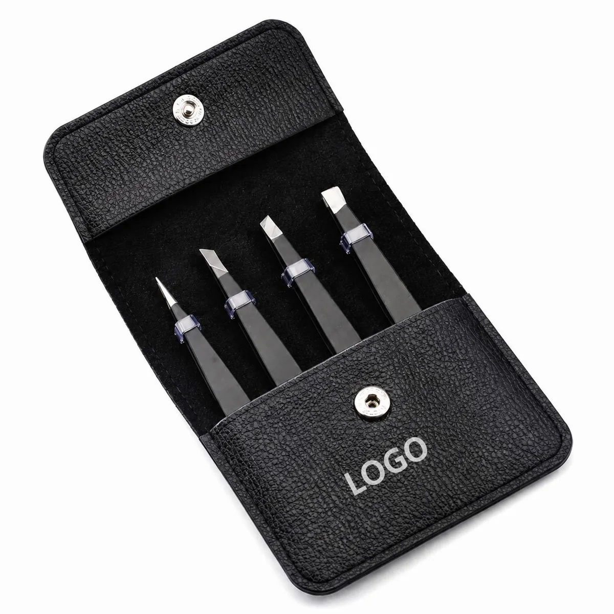 Precision Stainless Steel Slant Tip Tweezers for Eyebrow