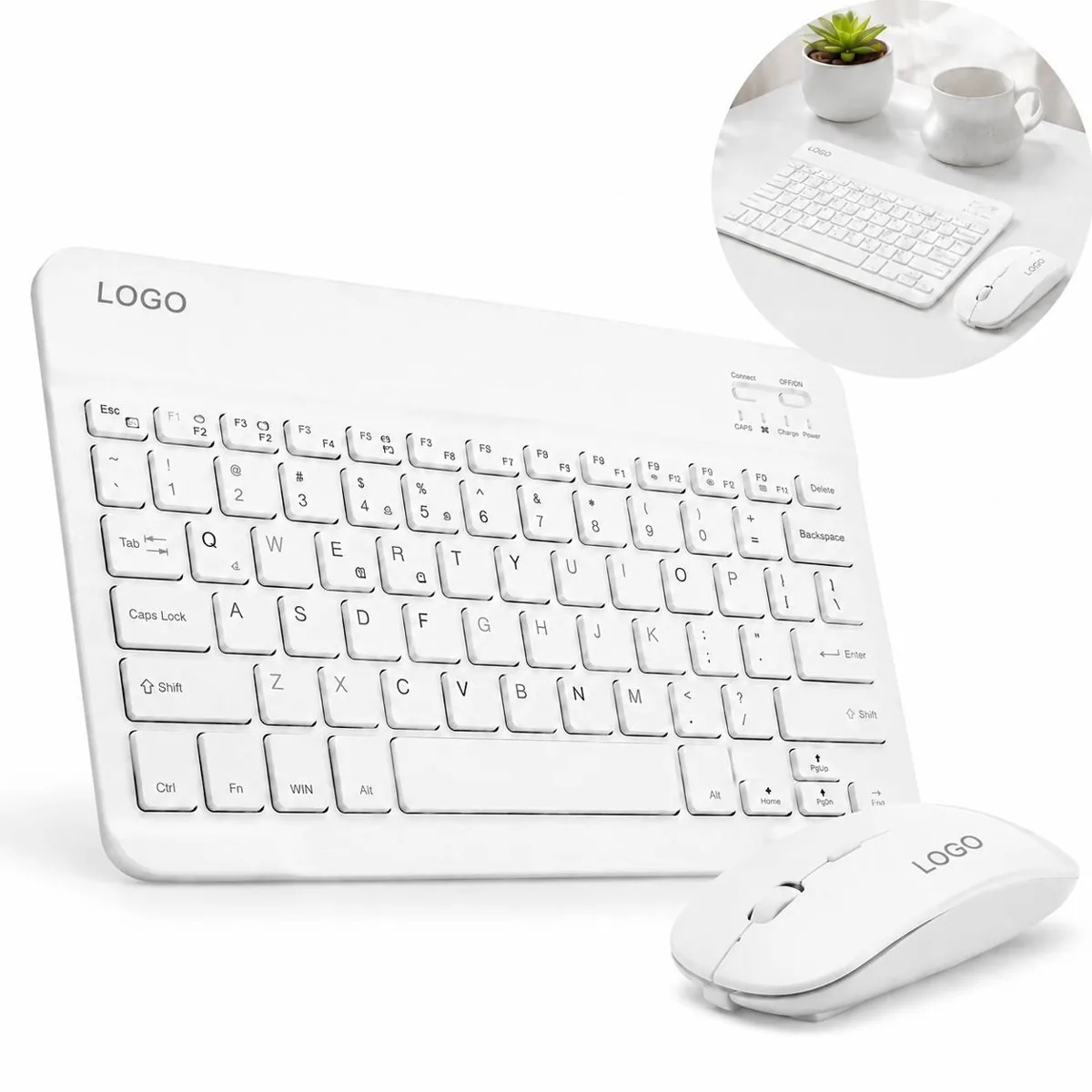 Universal Wireless Keyboard Mouse Combo for PC, Tablet