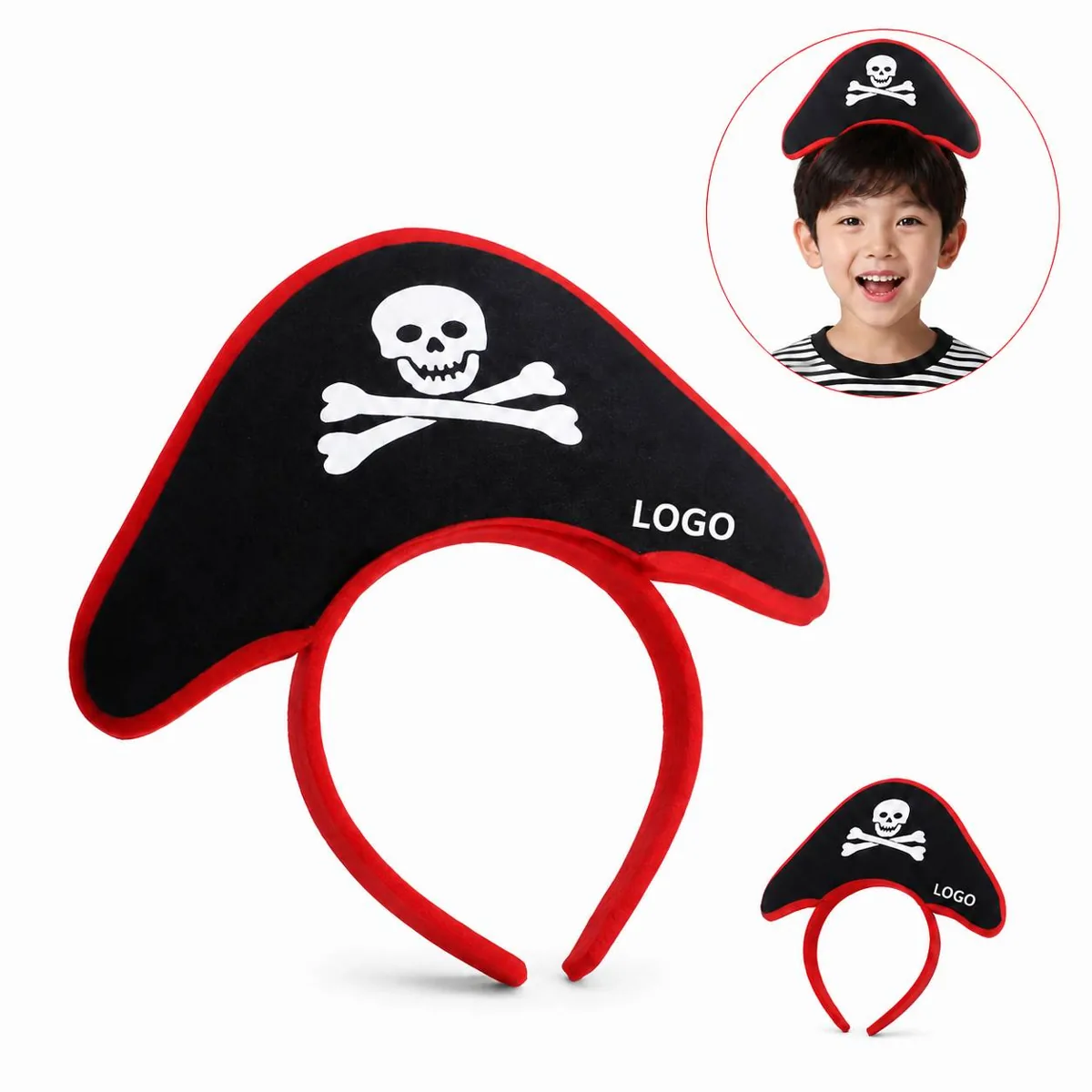 Pirate Felt Hat Headwrap Costume Accessory for Party