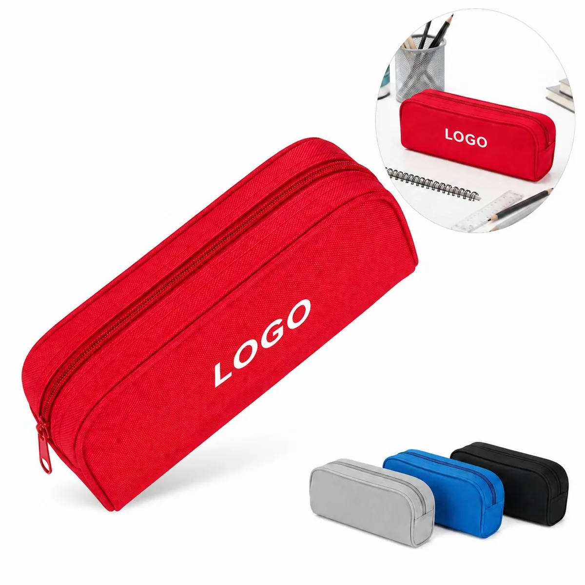 Durable Zippered Pencil Pouch Organizer for School & Office