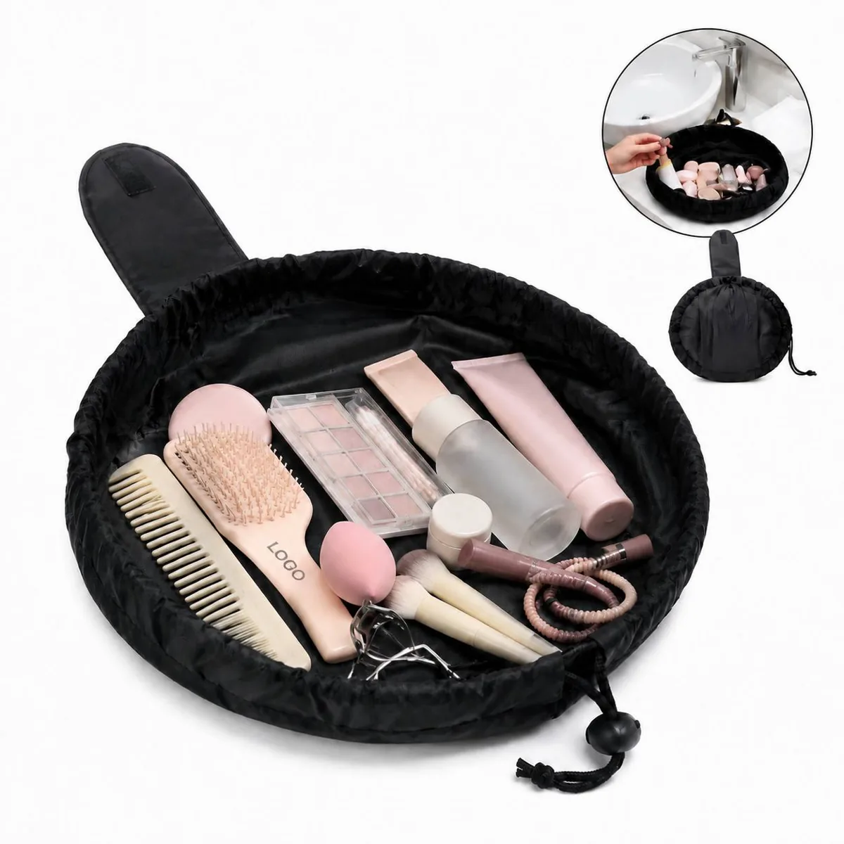 Swift Cosmetics Travel Organizer - Water-Resistant Nylon
