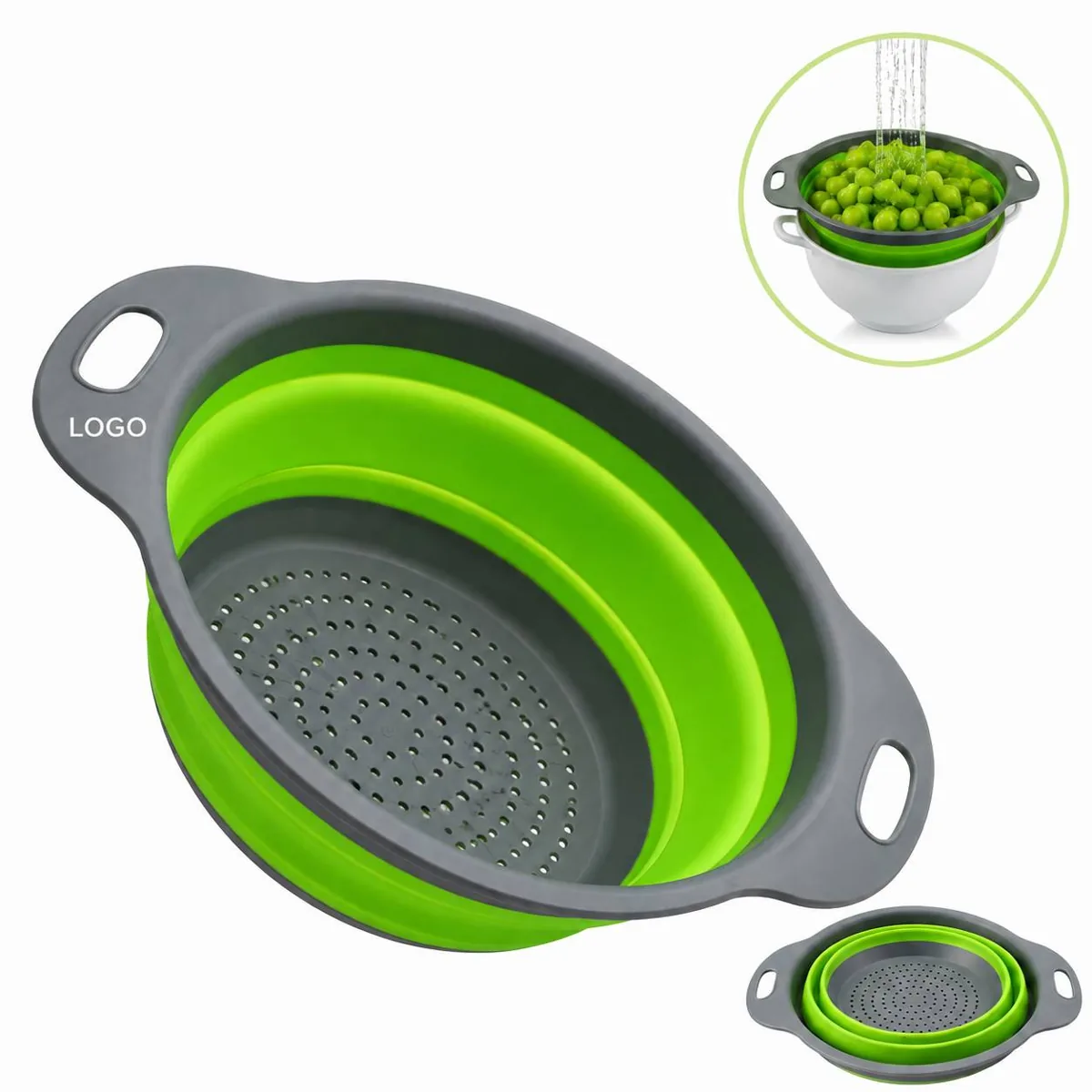 Collapsible Colander Set 2-Pack, Space Saving Kitchen