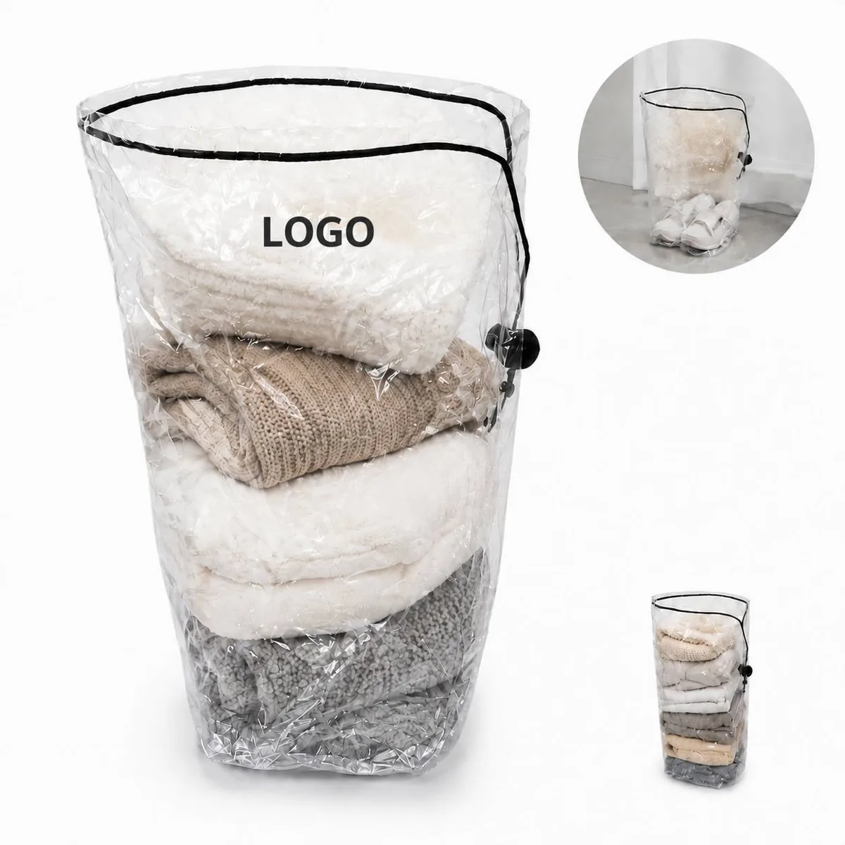 Clear Polycarbonate Travel Tote Bag, Durable Easy Carry