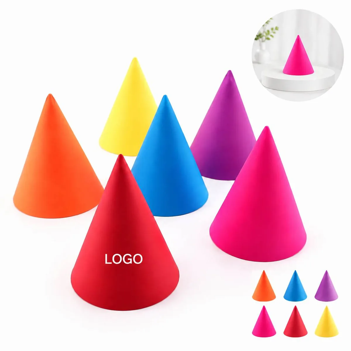 Assorted Party Hats for Kids Adults with Elastic Band