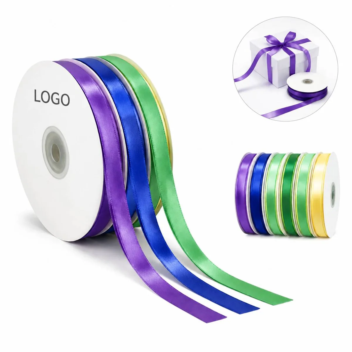 Custom Printed Satin Ribbon for Party & Wedding Decor