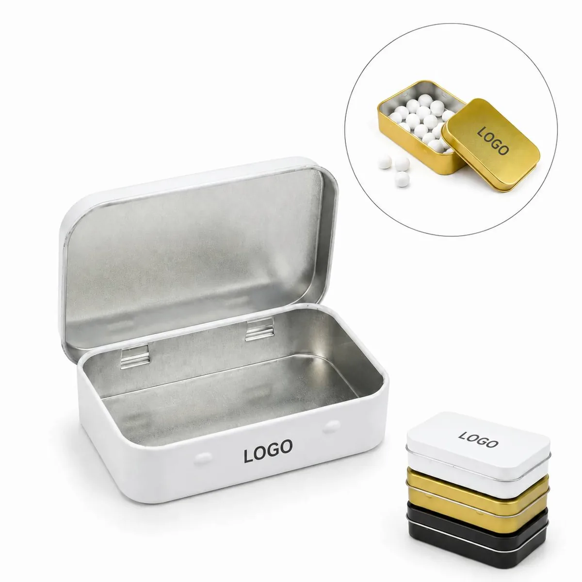 Premium Metal Storage Tins Bulk Pack for Spices, Crafts