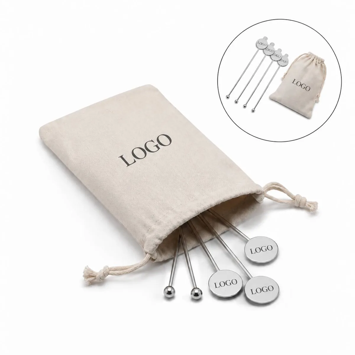 Reusable Stainless Steel Cocktail Stirring Sticks