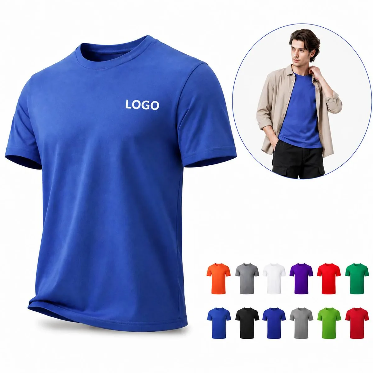 Premium Cotton Crew Neck Tee for Everyday Soft Comfort