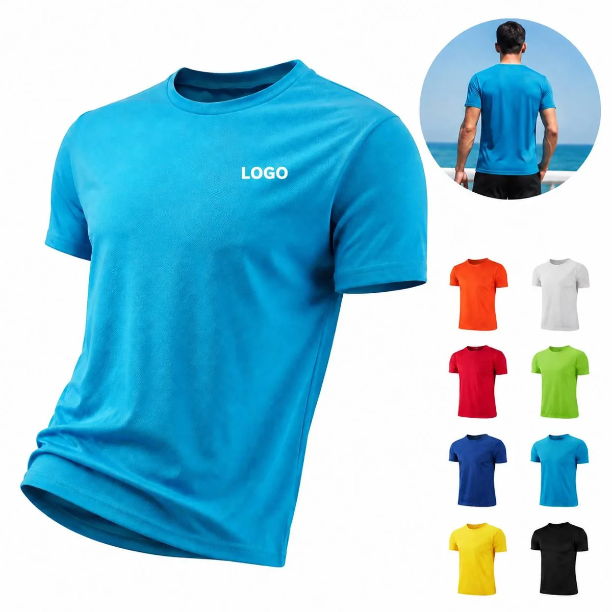 Men's Breathable Bird Eye Mesh Tee for Sports & Hiking