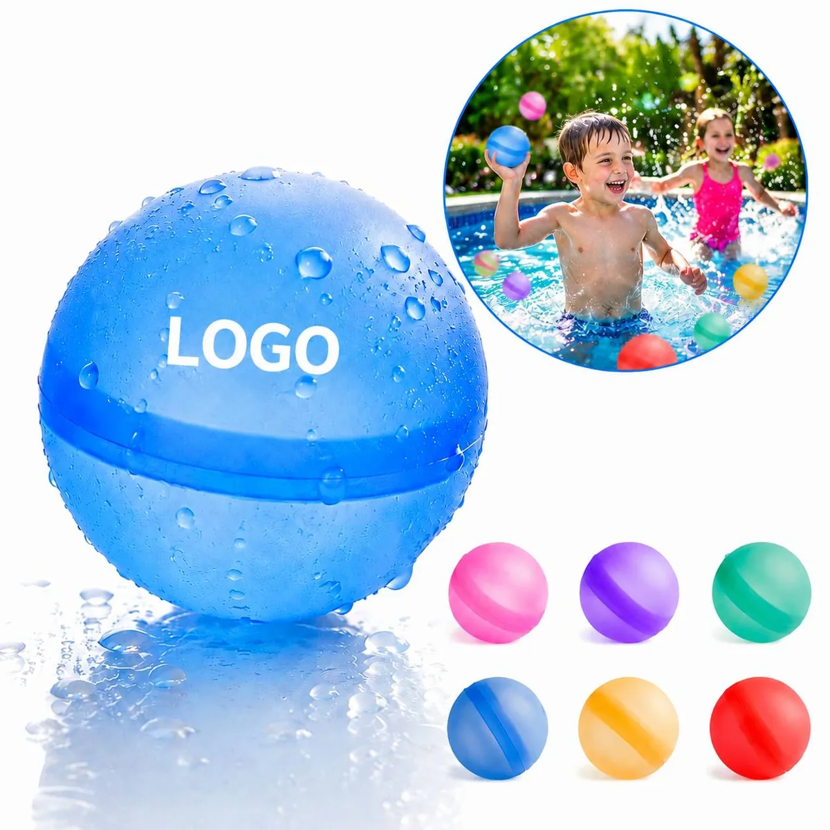 Self Sealing Magnetic Water Pods, Auto-Fill Reusable Pool