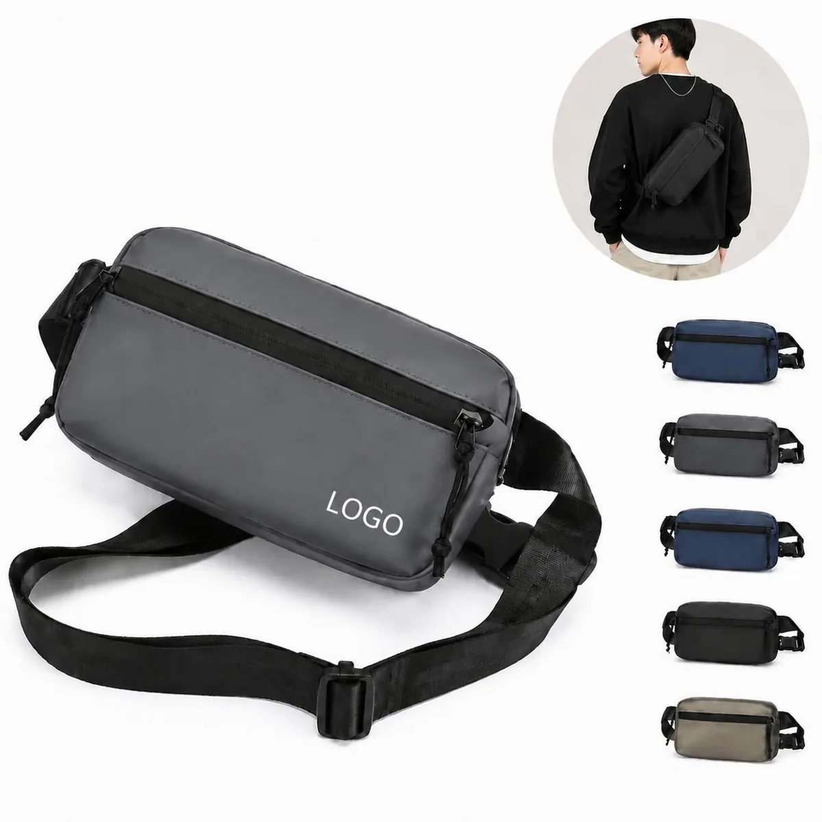 Adjustable Multi Pocket Waist Pack for Travel Hiking