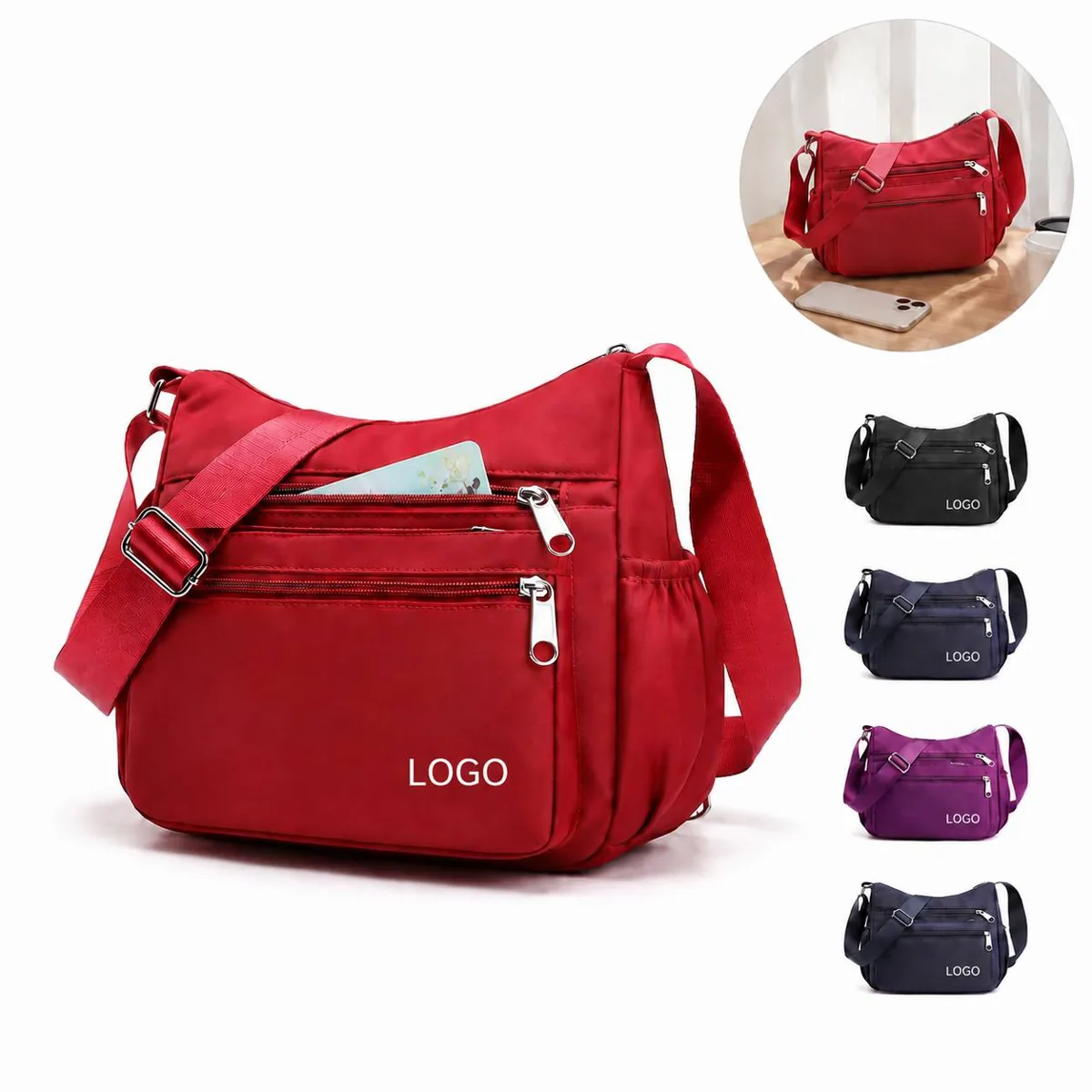 Multipurpose Casual Sling Bag with Organizer Pockets