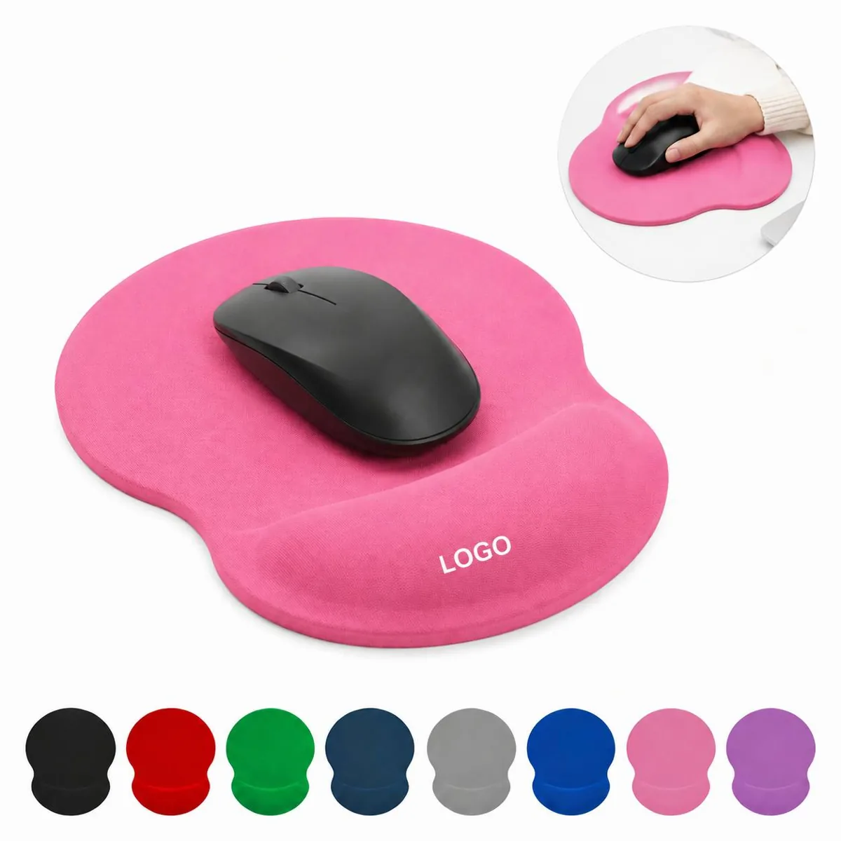 Ergonomic Silicone Wrist Rest Mouse Pad, Non-Slip Desk