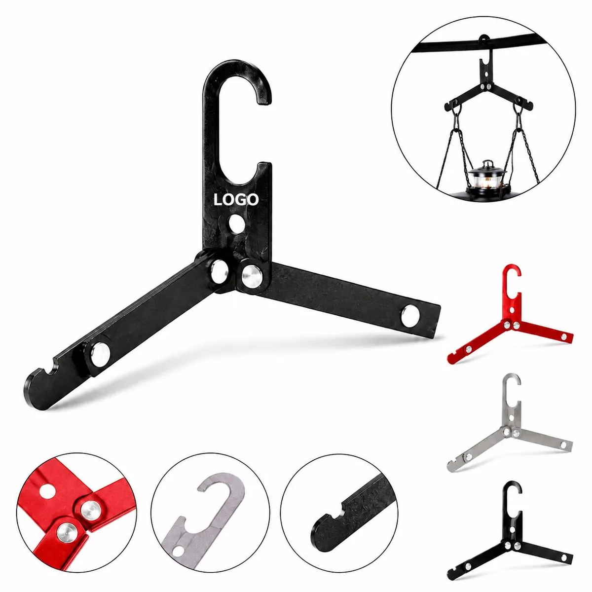Portable Aluminum Alloy Foldable Hanger for Heavy Coats