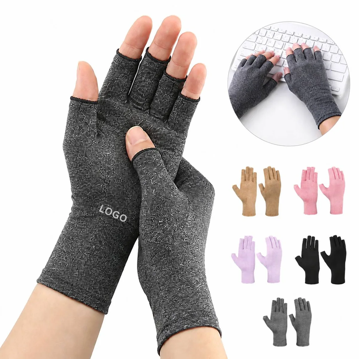 Fingerless Compression Gloves for Arthritis Pain Relief
