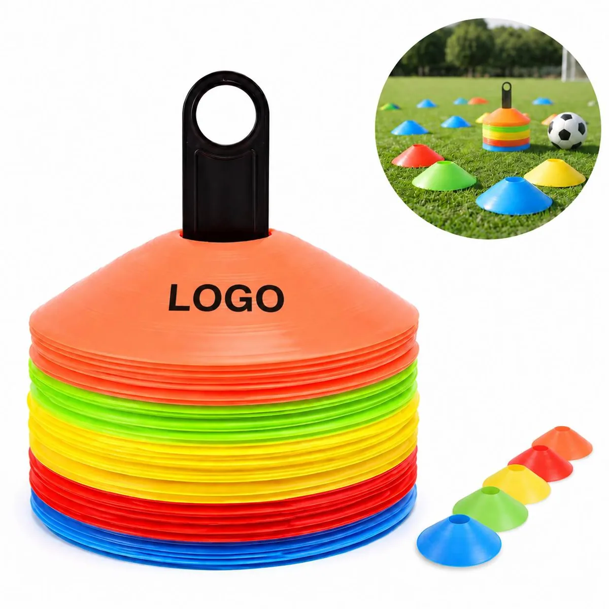 Custom Soccer Agility Cones for Training Drills, High
