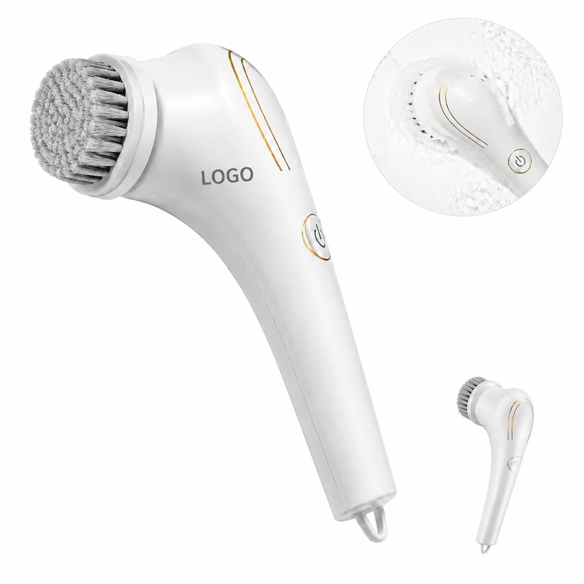 Electric Spin Scrubber Brush Kit with Interchangeable Heads