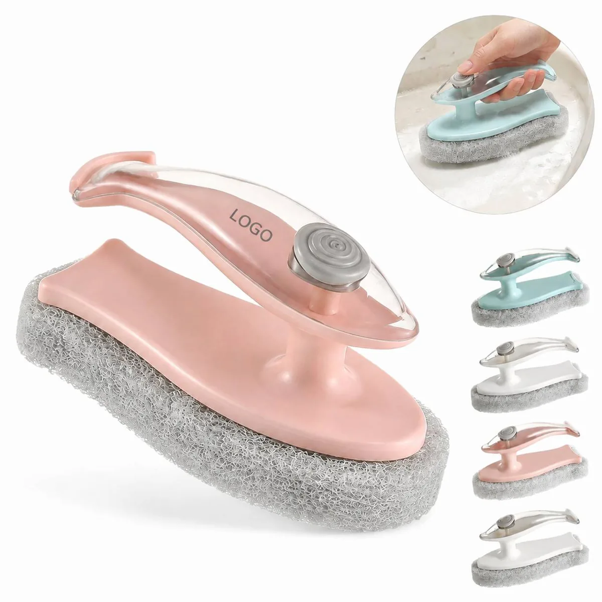 Durable ABS Ergonomic Liquid Brush for Household Cleaning