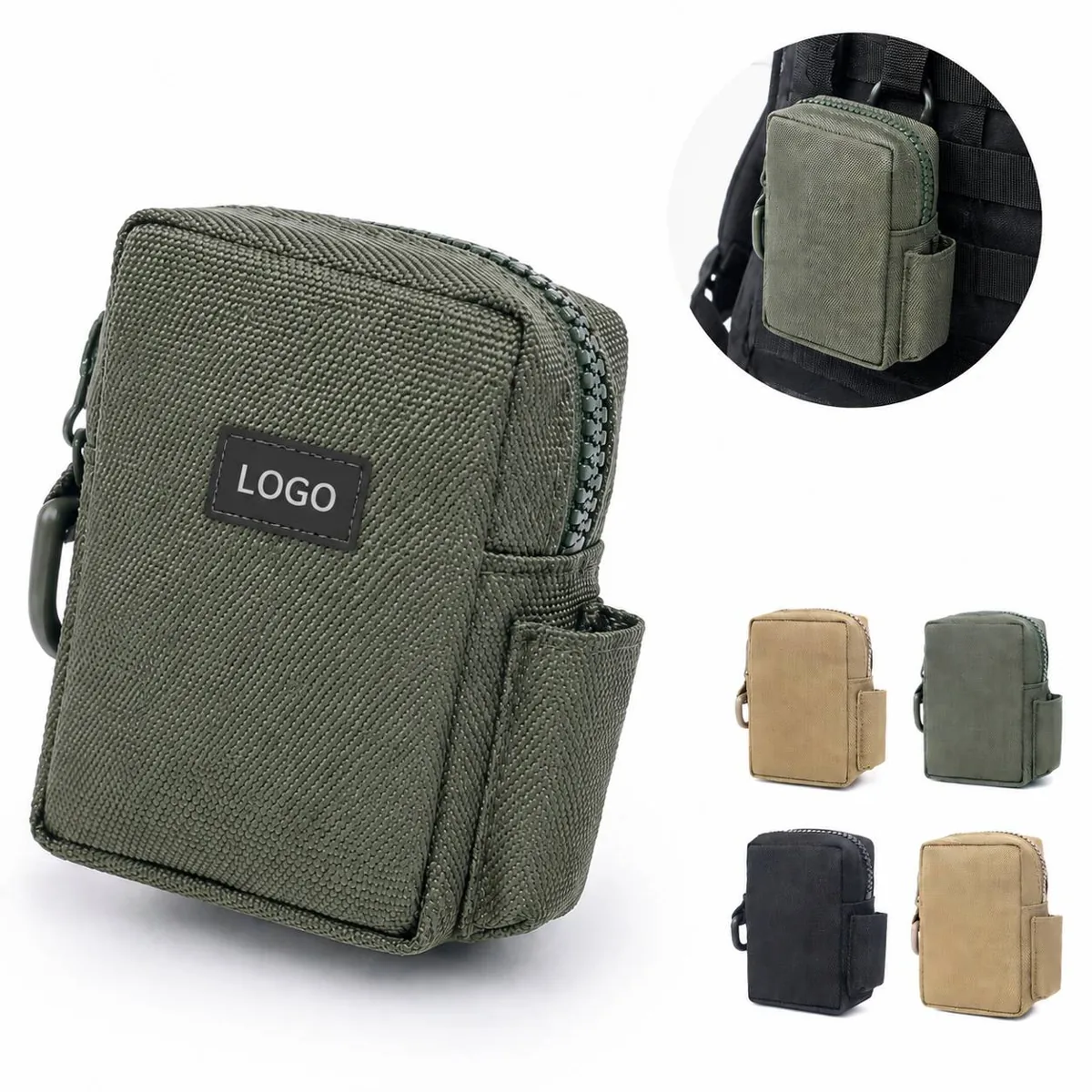 Compact Outdoor Hip Pack Water-Resistant Nylon Waist Bag