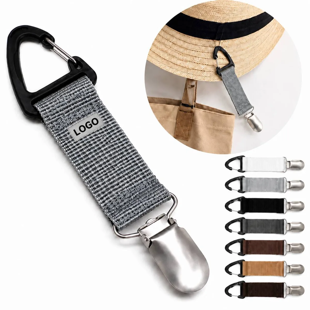 Hat Clip Holder, Elastic Strap with Alloy Buckle for Travel