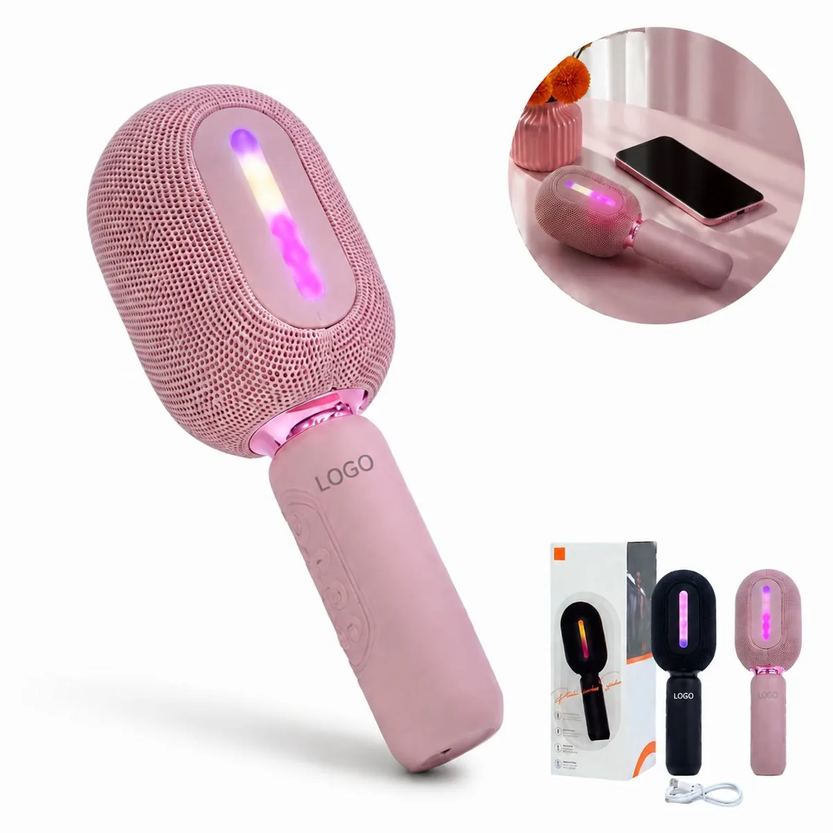 Portable Wireless Karaoke Microphone with 10H Battery