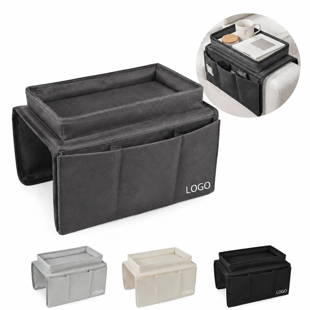 Couch Armrest Storage Organizer with Multi Pockets