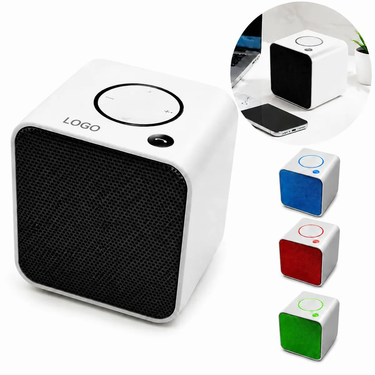Portable Wireless Speaker Cube with Mic, Hands-Free Calls