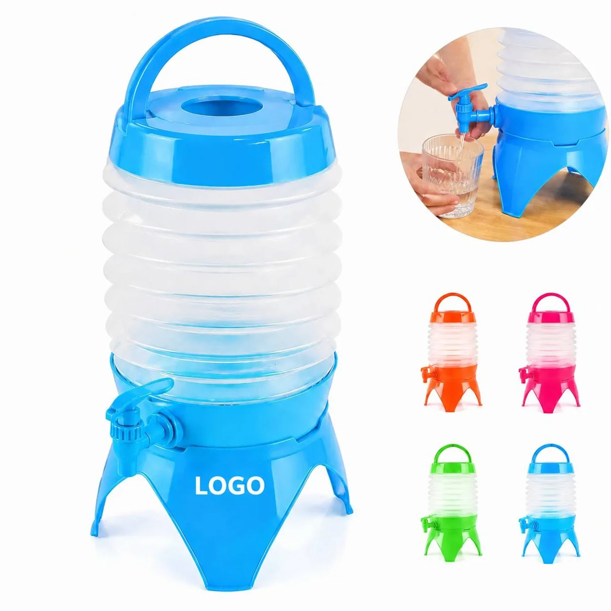 Collapsible 3.5L Drink Dispenser Bucket with Spigot