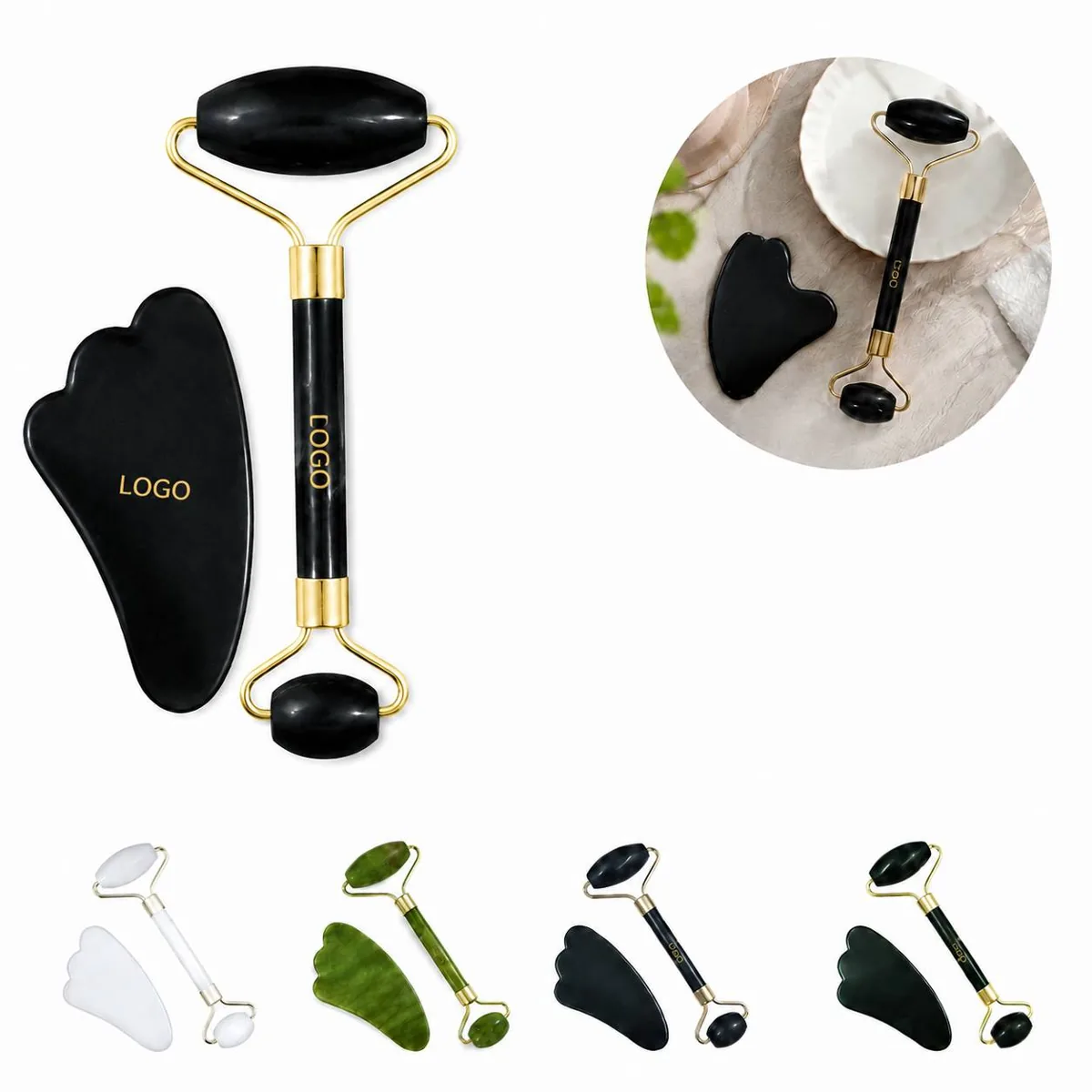 Natural Jade Face Sculpting Roller for Lifting and Cooling