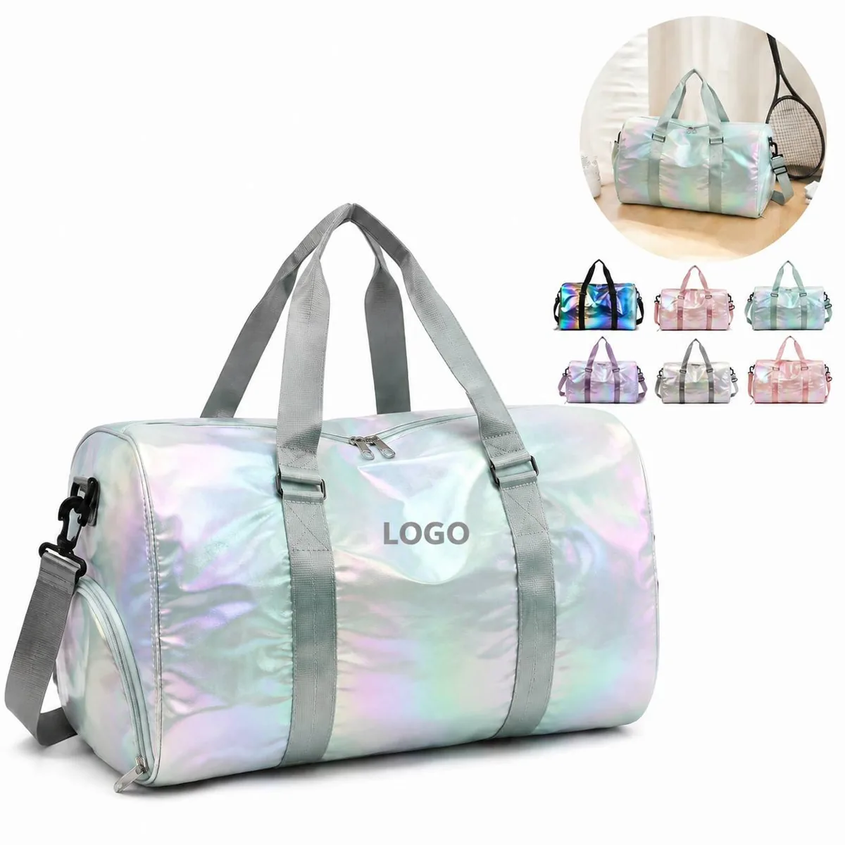 Fluorescent 180° Open Travel Backpack, Two-Sided Carry-On