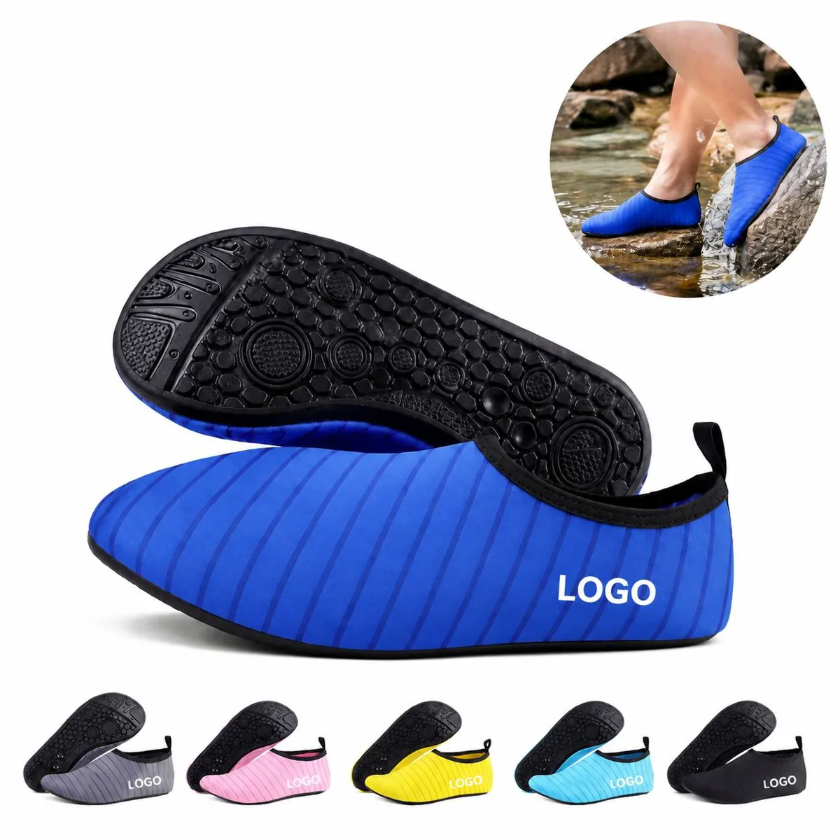 Custom Logo Quick Dry Water Shoes Unisex Aqua Socks