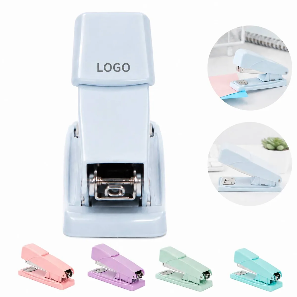 Heavy Duty All Metal Desk Stapler with Anti-Slip Base