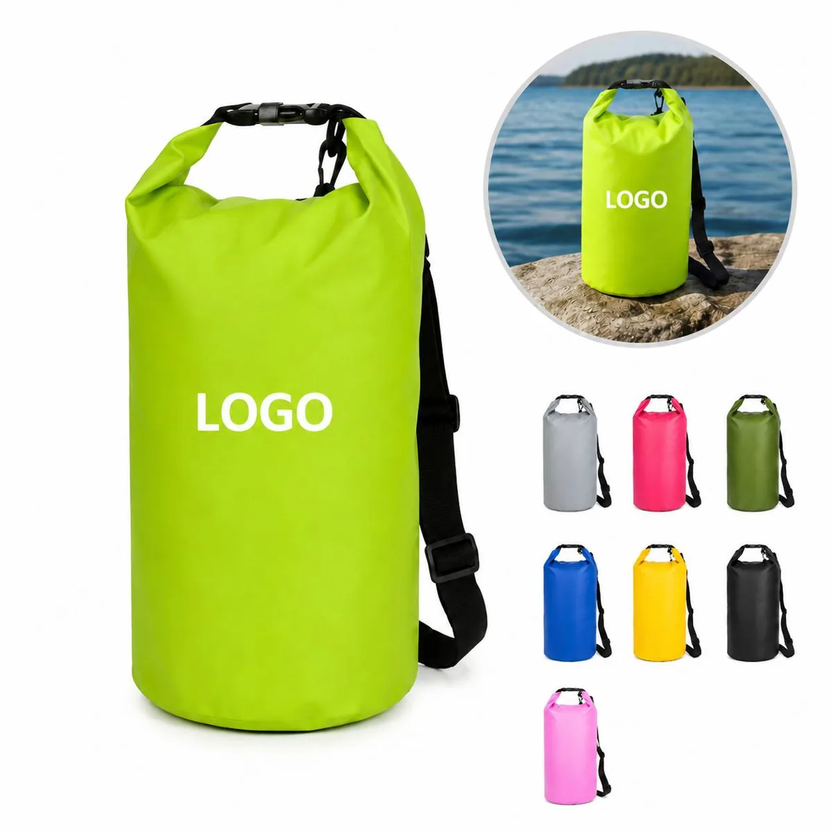 Heavy Duty Waterproof PVC Roll Top Dry Bag 5L for Kayaking