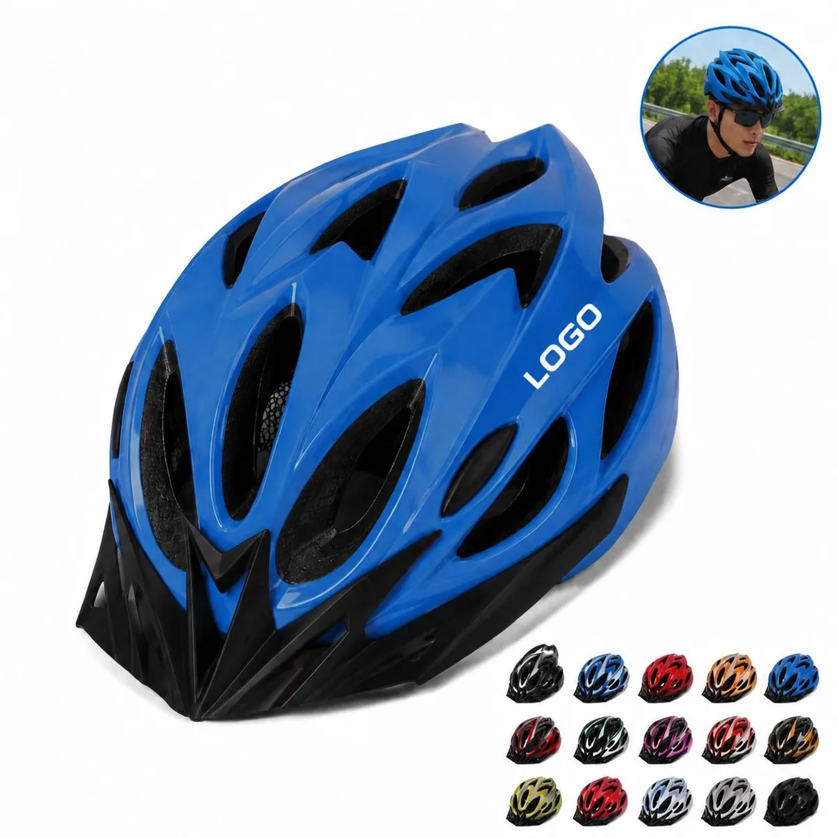 Aerodynamic Bike Helmet with 18 Vents & Removable Pads