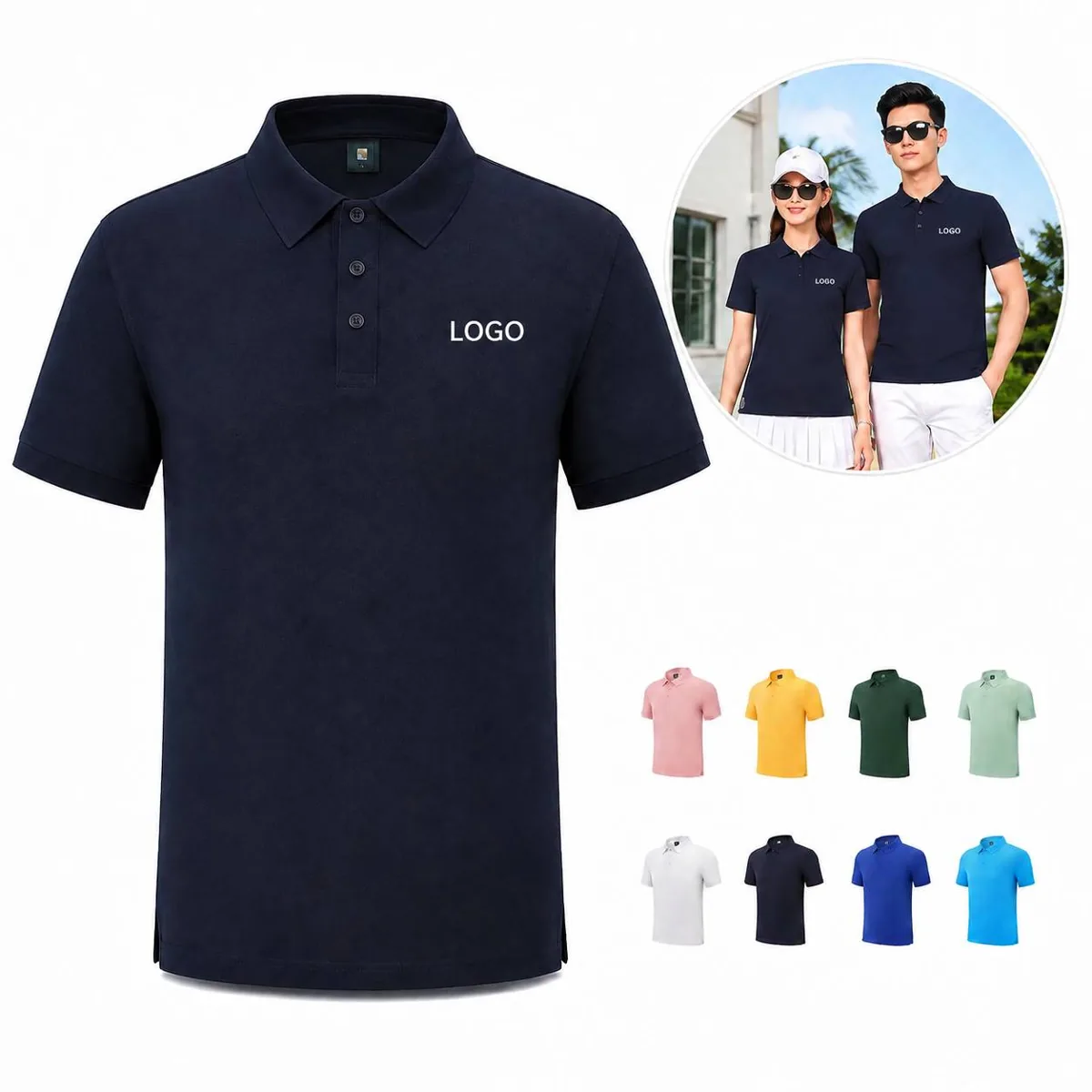 Premium 100 Cotton Polo Shirt Breathable Quick Dry Regular