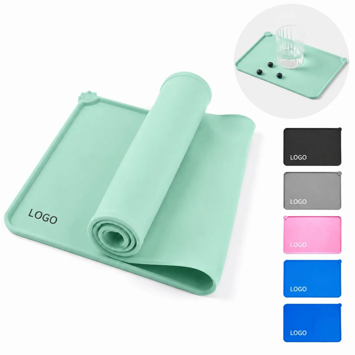 Waterproof Nonslip Silicone Pet Feeding Mat for Cats