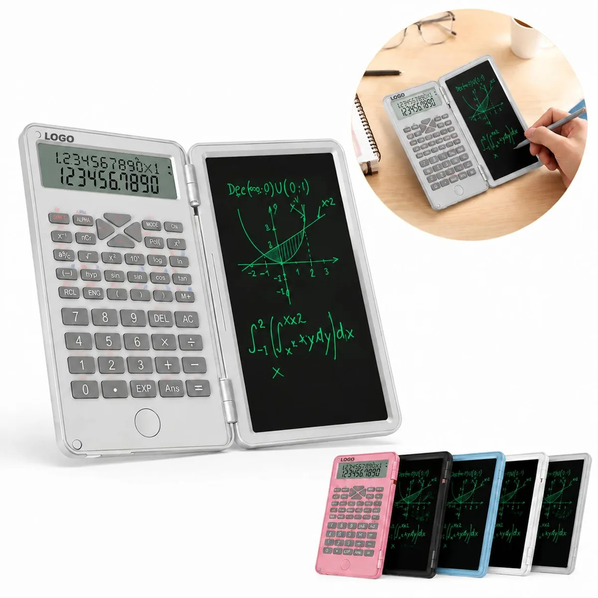 3-in-1 Scientific Calculator Notebook Pen Combo