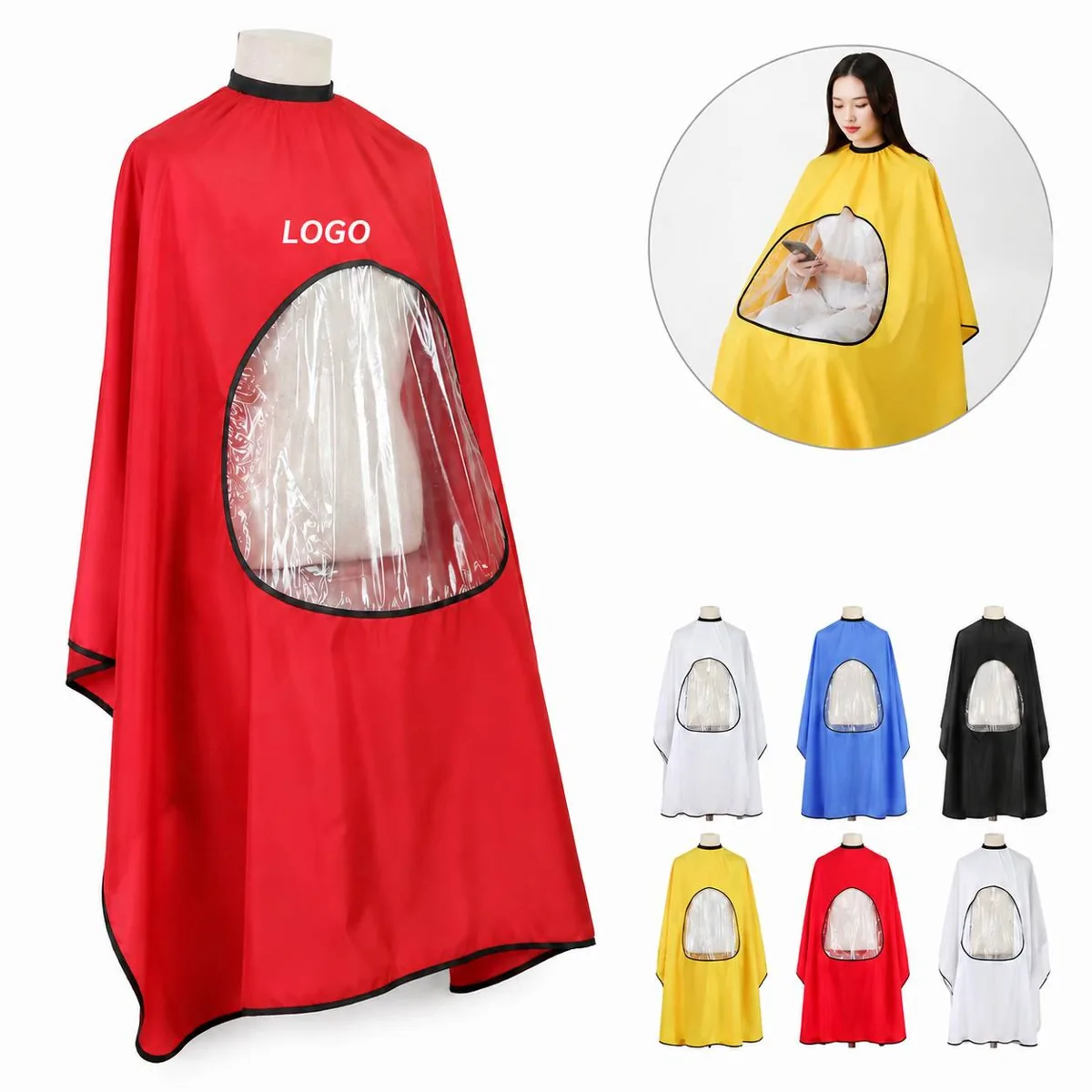 Custom Logo Water-Resistant Haircut Cape for Salon Barber