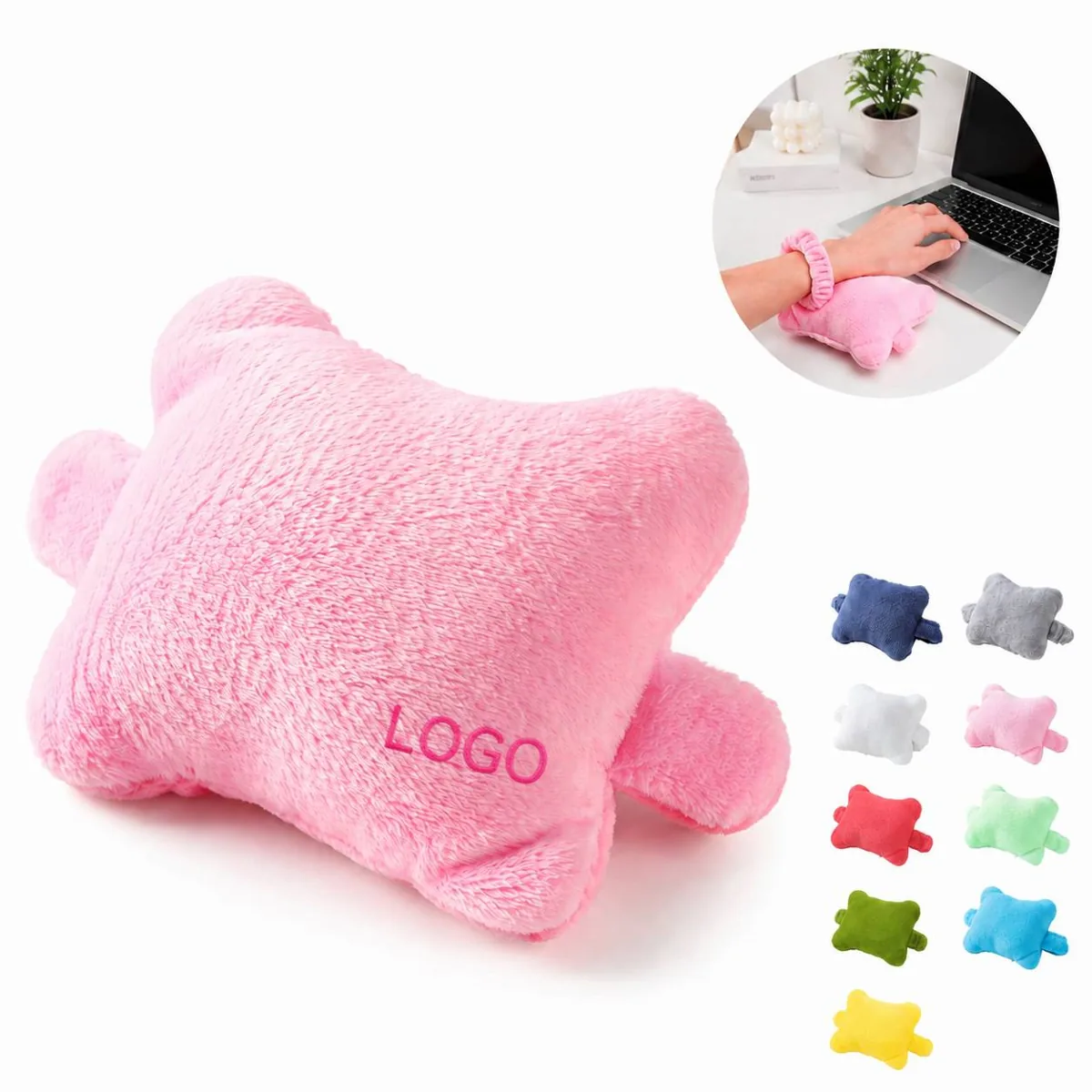 Plush Ergonomic Wrist Rest Cushion, Soft Mouse Pad Support