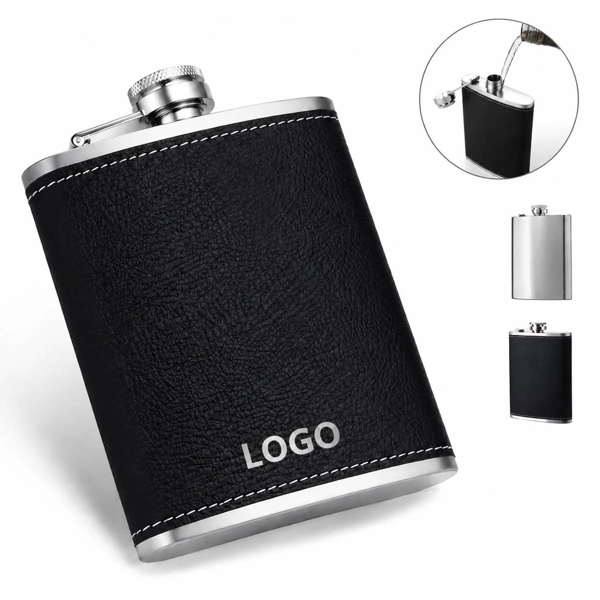 Stainless Steel Hip Flask for Camping Hiking Travel