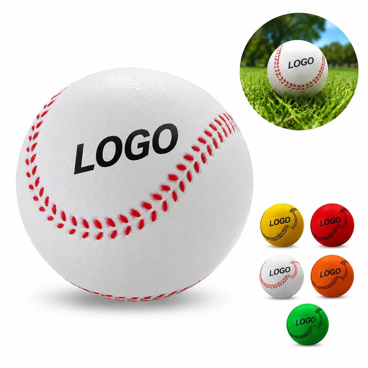 Squeeze Foam Baseball Stress Relief Ball for Adults Kids