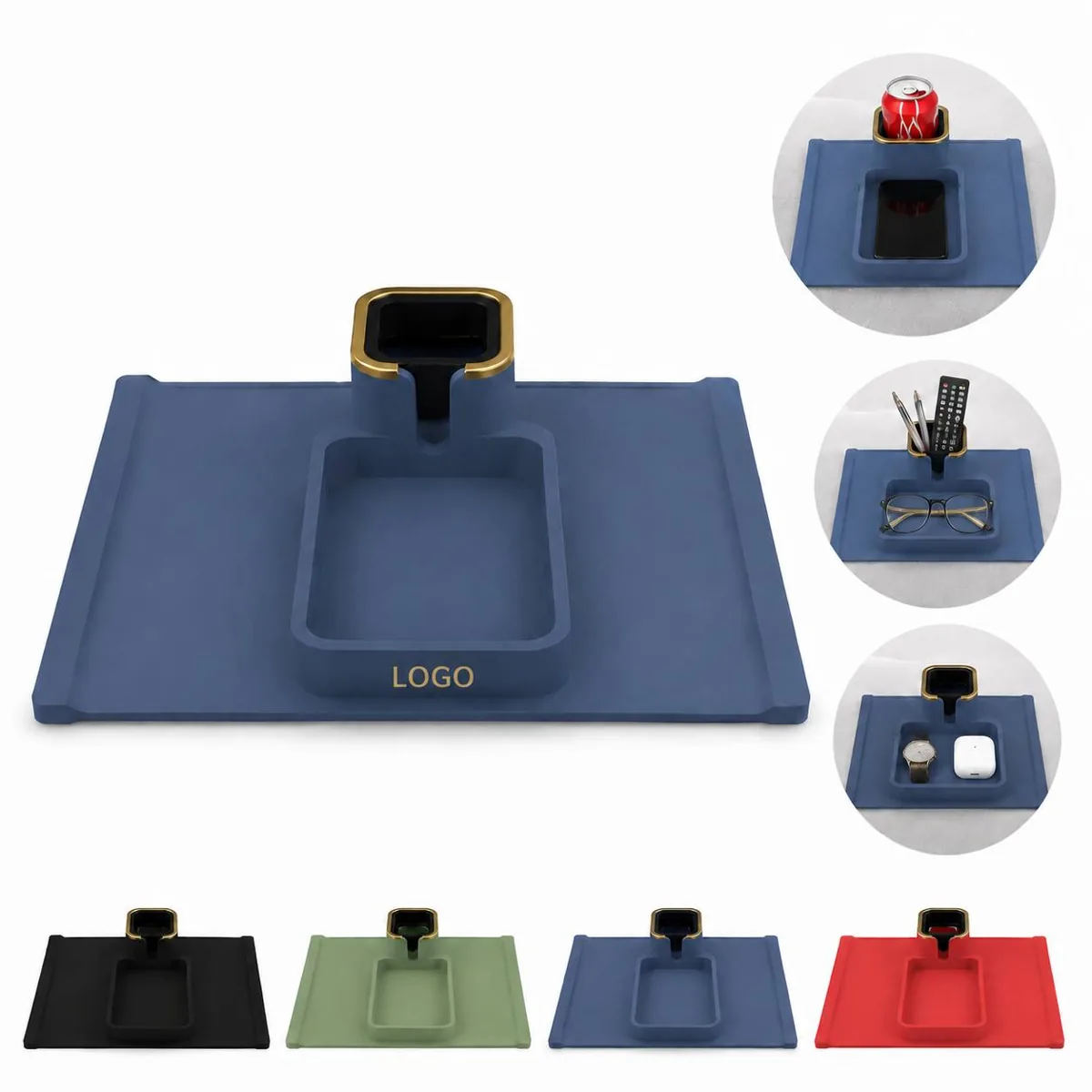 Silicone Sofa Arm Drink Holder, Non-Slip Cup Caddy