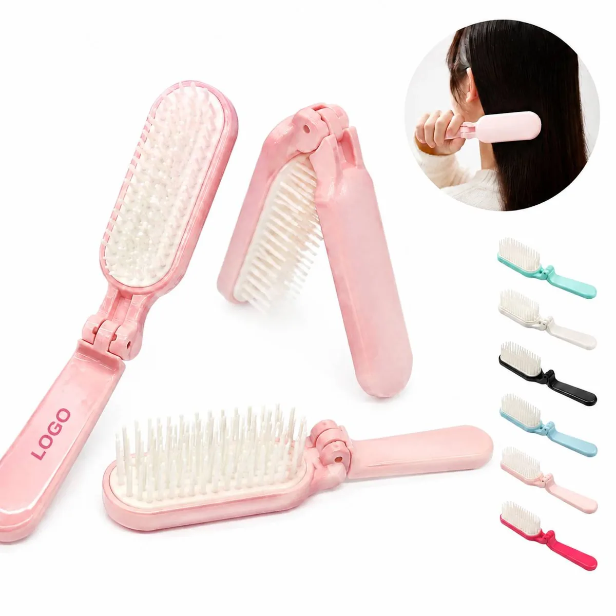 Compact Foldable Hair Comb for Travel Grooming Men Women