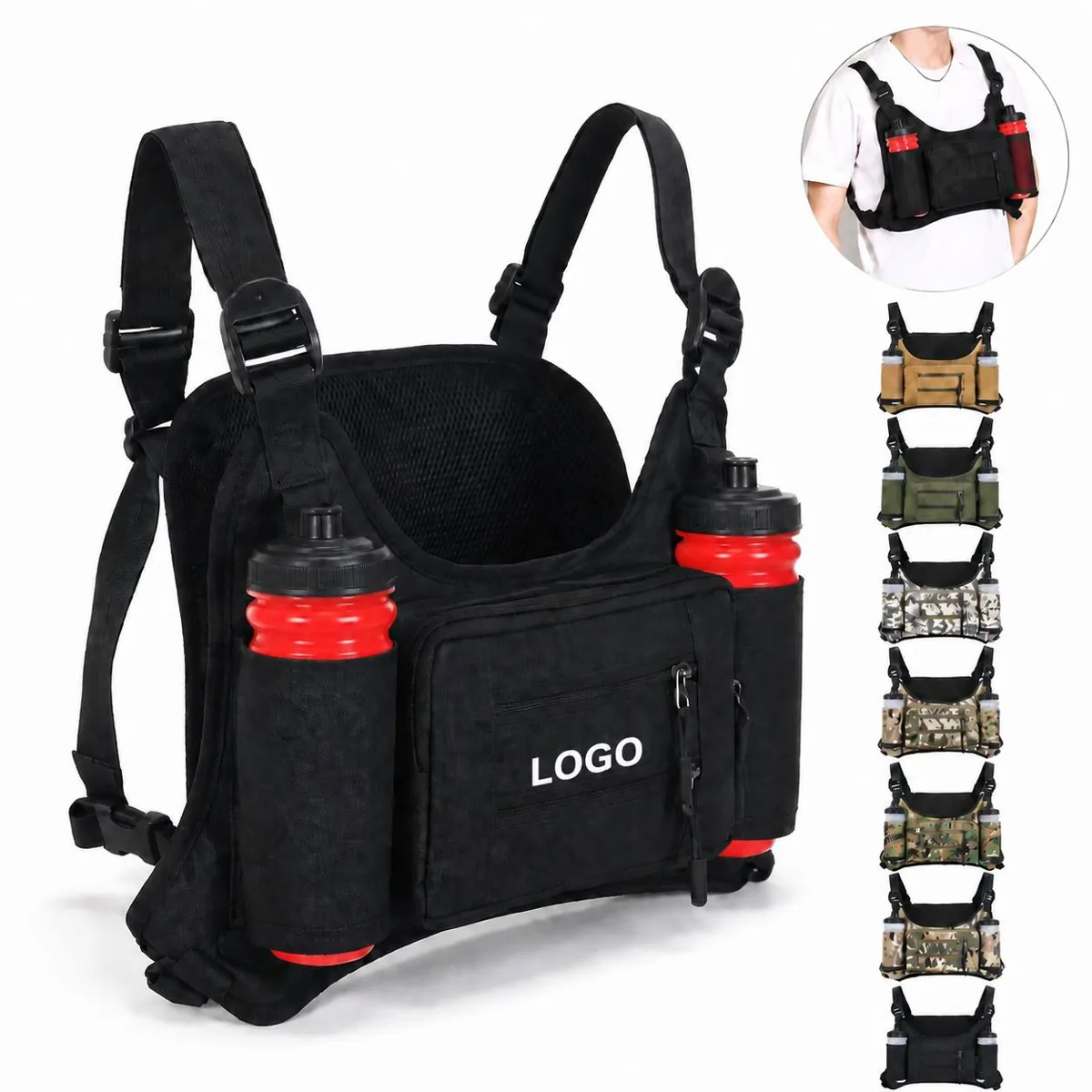 Lightweight Waterproof Chest Pack with Adjustable Straps